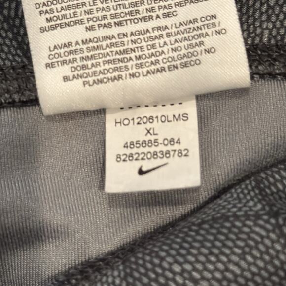 Nike Women's Dri-FIT Poly Print Capri Tights Gray Size XL - Picture 10 of 11